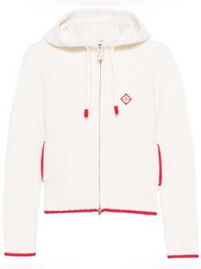 Casablanca merino wool waffle logo hoodie 2025 ski collection NWT